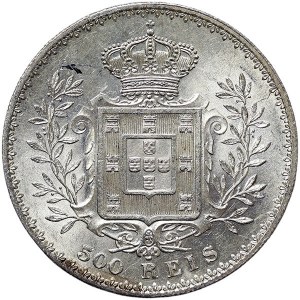 Portugalia, Carlos I, 500 Reis 1891