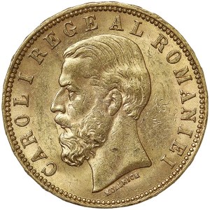 Romania, Carol I as Prince/King, 20 Lei 1890, Bucharest