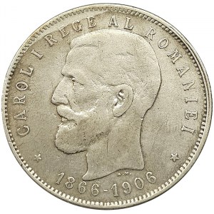 Romania, Carol I as Prince/King, 5 Lei 1906, Bucharest