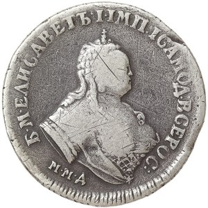Russia, Elizabeth I, Polupoltinnik 1747, ММД Krasny (Red mint)