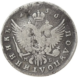 Rusko, Alžbeta I., Polupoltinnik 1756, ММД Krasny (Červená mincovňa)