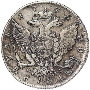 Russia, Catherine II, Rouble 1773, СПБ St. Petersburg