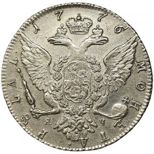 Rusko, Katarína II, rubľ 1776, СПБ ЯЧ Sankt Peterburg