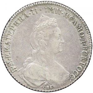 Russia, Catherine II, Rouble 1777, СПБ ФЛ St. Petersburg