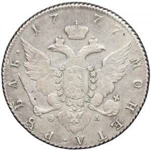 Russia, Catherine II, Rouble 1777, СПБ ФЛ St. Petersburg