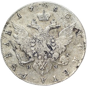 Russia, Catherine II, Rouble 1780, СПБ St. Petersburg