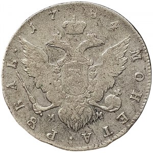 Russia, Catherine II, Rouble 1784, СПБ-ММ St. Petersburg
