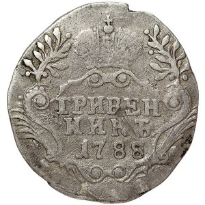 Russie, Catherine II, Grivennik (10 Kopeks) 1788, СПБ St.