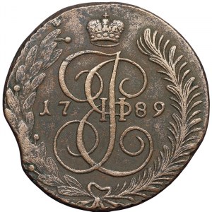 Russia, Catherine II, 5 Kopeks 1789, AM Anninsky