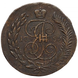 Russia, Catherine II, 5 Kopeks 1793, EM Ekaterinburg