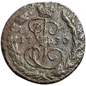 Russland, Katharina II, 1 Kopek 1790, EM Jekaterinburg