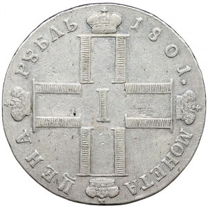 Russia, Paul I, Rouble 1801, CM St. Petersburg