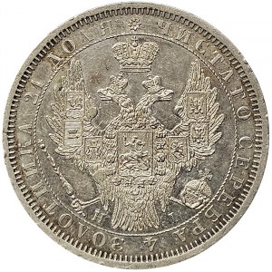 Russia, Nicholas I, Rouble 1854, СПБ HI St. Petersburg