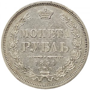 Russia, Nicholas I, Rouble 1854, СПБ HI St. Petersburg
