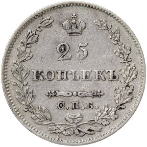 Russie, Nicolas Ier, 25 Kopeks 1827, СПБ НГ St.