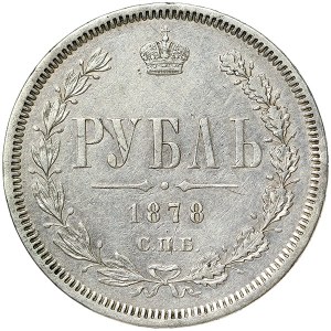 Rosja, Aleksander II, rubel 1878, СПБ НФ Petersburg
