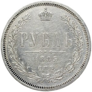 Rosja, Aleksander III, rubel 1885, АГ Petersburg