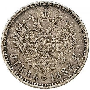 Russia, Alexander III, Rouble 1888, АГ St. Petersburg