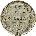 Russia, Nicholas II, 20 Kopeks 1917, BC St. Petersburg