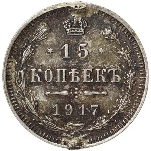 Russie, Nicolas II, 15 Kopeks 1917, BC St. Petersburg