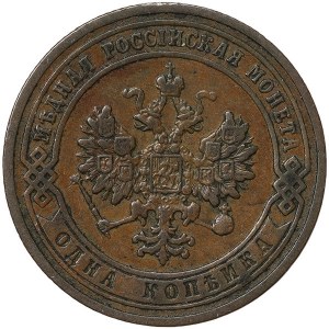 Russia, Nicholas II, 1 Kopek 1907, СПБ St. Petersburg