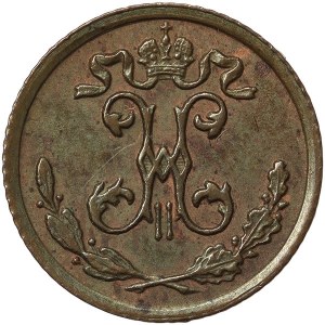 Russia, Nicholas II, 1/4 Kopek 1909, СПБ St. Petersburg
