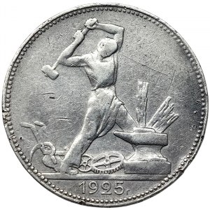 Rusko, CCCP, 50 kopějek 1925, ПЛ