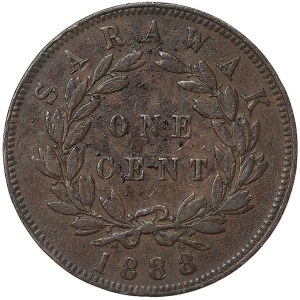 Sarawak, Charles C. Brooke Rajah, 1 Cent 1888, Heaton