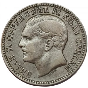 Serbie, Milan Obrenovich IV, 10 Para 1879