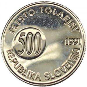 Slovenia, 500 Tolarjev 1991