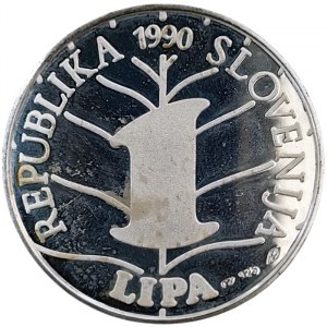Slovenia, Dr. France Preseren, 1 Lipa (Token) 1990