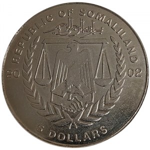 Somalia, 5 Dollars 2002