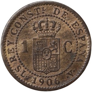 Espagne, Alfonso XIII, 1 Centimo 1906 *06, Madrid
