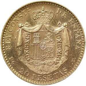 Spain, Francisco Franco, 20 Pesetas 1887 *1962, Madrid