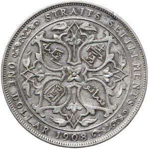 Straits Settlements, Edward VII, 1 Dollar 1908