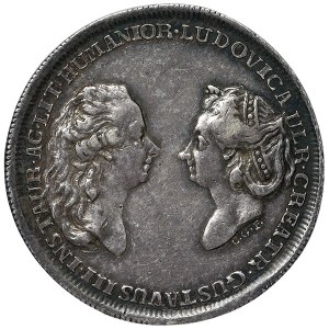 Szwecja, Gustaw III z Ludwiką Ulryką, Medal Szwedzkiej Akademii, b.d. (1787-1834)