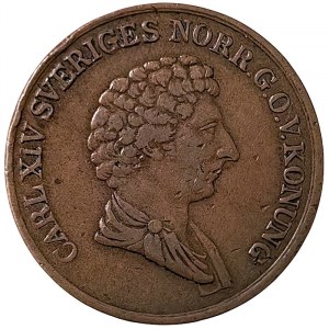 Suède, Carl Johan XIV, 1 Skilling 1838, Stockholm