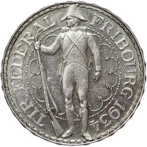 Switzerland, Fribourg, 5 Francs 1934, Bern