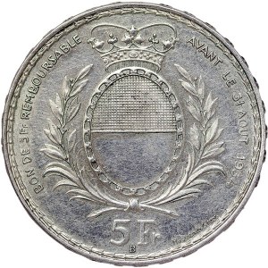 Switzerland, Fribourg, 5 Francs 1934, Bern