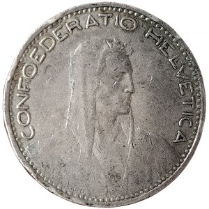 Szwajcaria, 5 franków 1923, Berno