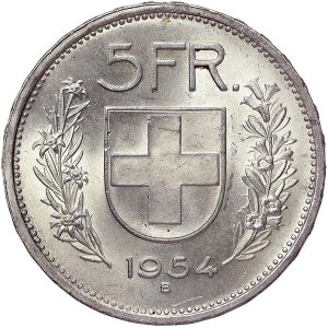 Switzerland, 5 Francs 1954, Bern