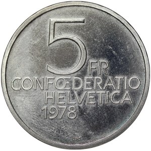 Switzerland, 5 Francs 1978, Bern
