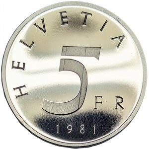 Switzerland, 5 Francs 1981, Bern