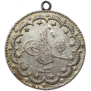 Turkey, Abdul Hamid II, 5 Kurush 1293/32 AH-1907 AD