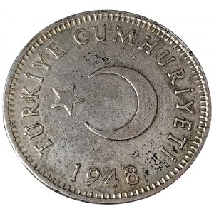 Turcja, 1 lira 1948