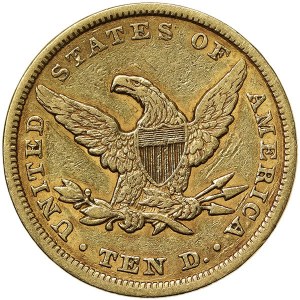 United States, 10 Dollars (Coronet Head - No motto) 1853, Philadelphia