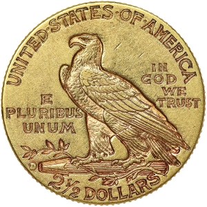États-Unis, 2-1/2 dollars (tête d'Indien) 1914, Philadelphie