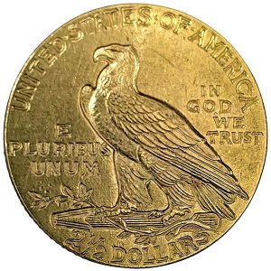 États-Unis, 2-1/2 dollars (tête d'Indien) 1927, Philadelphie