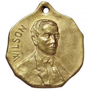 Spojené státy americké, Thomas Woodrow Wilson 28. prezident USA, medaile za udělení Nobelovy ceny míru 1919
