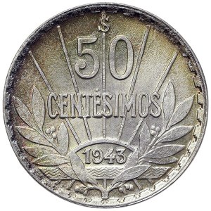 Uruguay, 50 Centesimos 1943